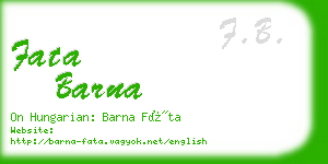 fata barna business card
